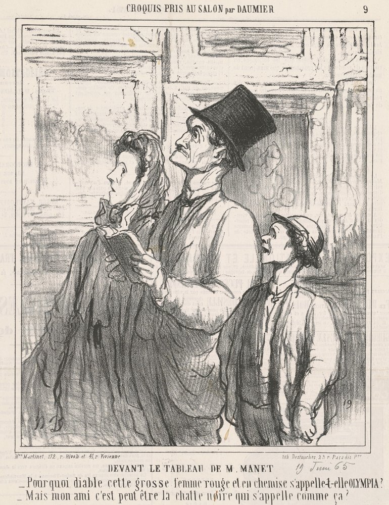 Před obrazem M. Maneta od Honoré Daumier