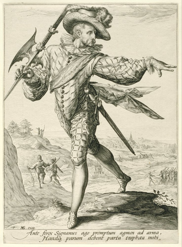 Seržant Důstojníci a vojáci (název série) od Jacob de Gheyn (II)