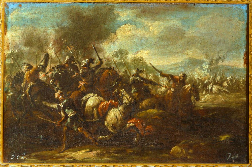 Bitva kavalírů od Jacques (1621-76) Courtois