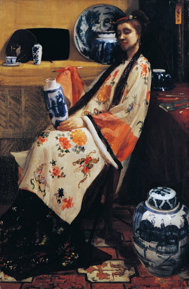 Fialová a růže: Lange Leizen ze šesti značek od James Abbott McNeill Whistler