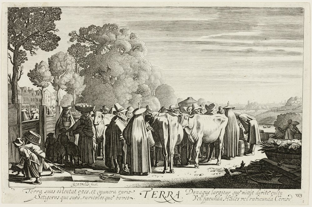 Země, deska 1 z knihy Čtyři živly od Jan van de Velde II