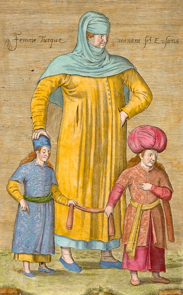 Žena vedoucí své děti, tabule ze „Sbírky sta tisků představujících různé národy Levanty“ od Charlese de Ferriola, 1707-08 od Jean Baptiste Vanmour