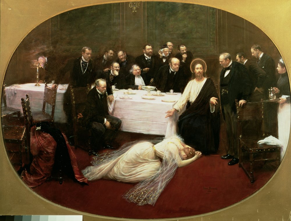 Svatá Marie Magdaléna v domě Šimona farizeje, 1891 od Jean Beraud
