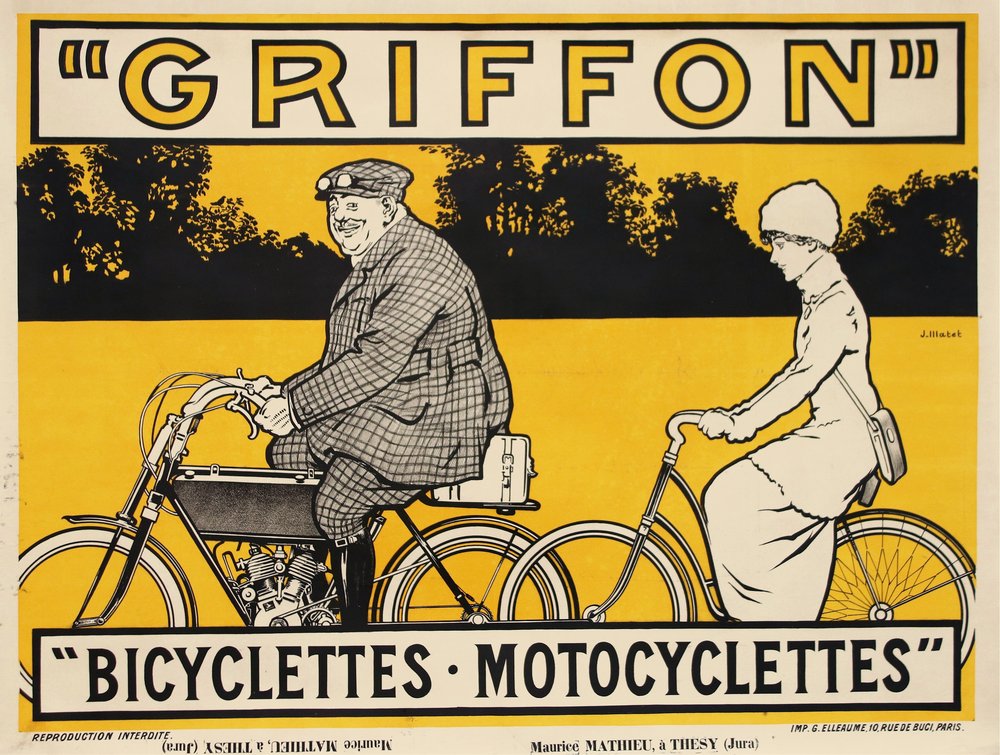 Griffon Bicycles Motocykly, c. 1905. od Jean Matet