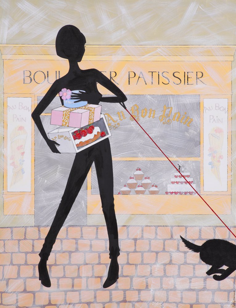 Boulangier Patissier, 2009 (akryl na plátně) od Jenny Barnard
