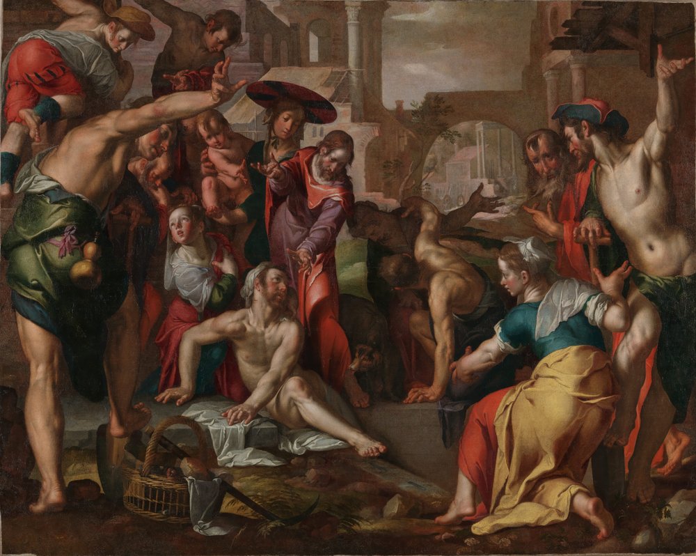 Vzkříšení Lazara od Joachim Wtewael or Utewael