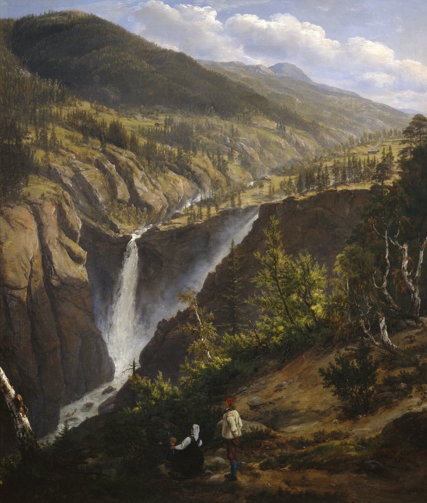 Vodopád Rjukan od Johan Christian Dahl