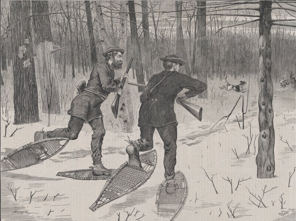 Sledování jelenů v Adirondacks v zimě Každou sobotu, sv. II, Nová série..., 21. ledna 1871. od John Parker Davis