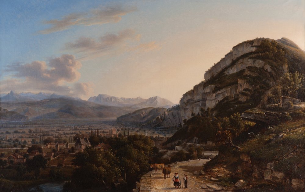 Pohled na Sassenage 1857 (olej na plátně) od Jules Jean-Baptiste Guedy