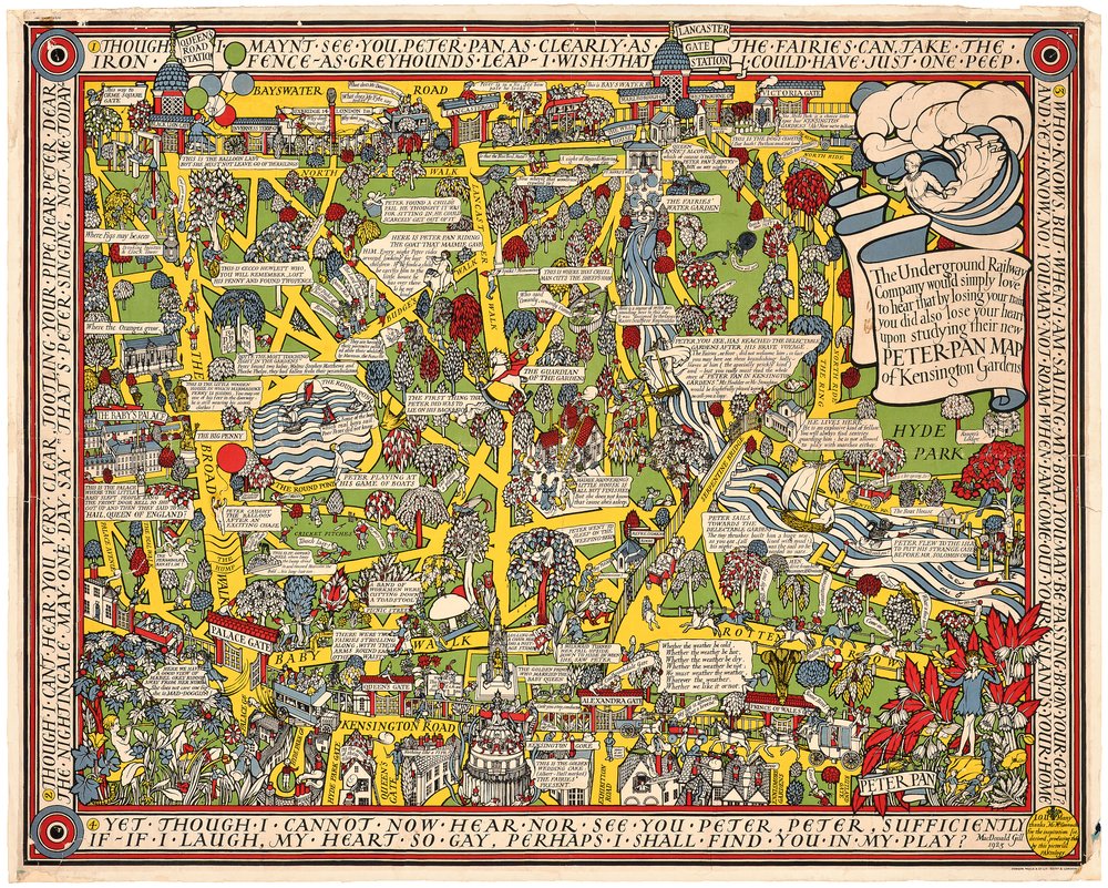 Peter Pan Mapa South Kensington | Leslie MacDonald Gill