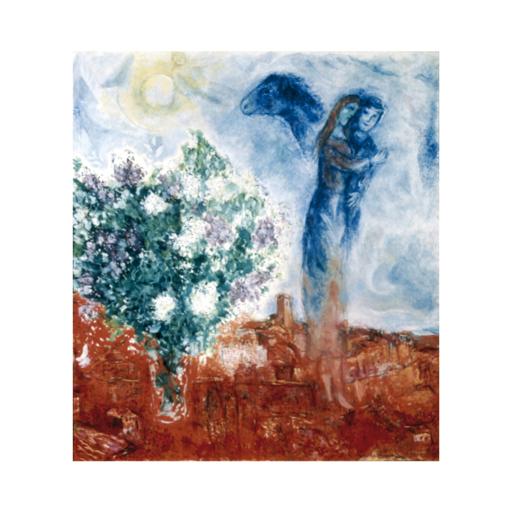 Milenci nad kostelem sv. Pavla (Ki 3) od Marc Chagall
