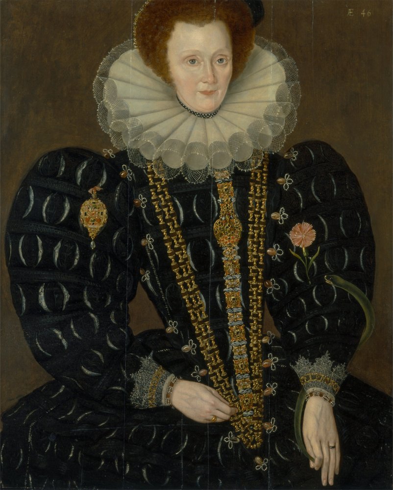 Žena jménem Lady Elizabeth Knightley od Marcus Garret Gheeraerts the Younger