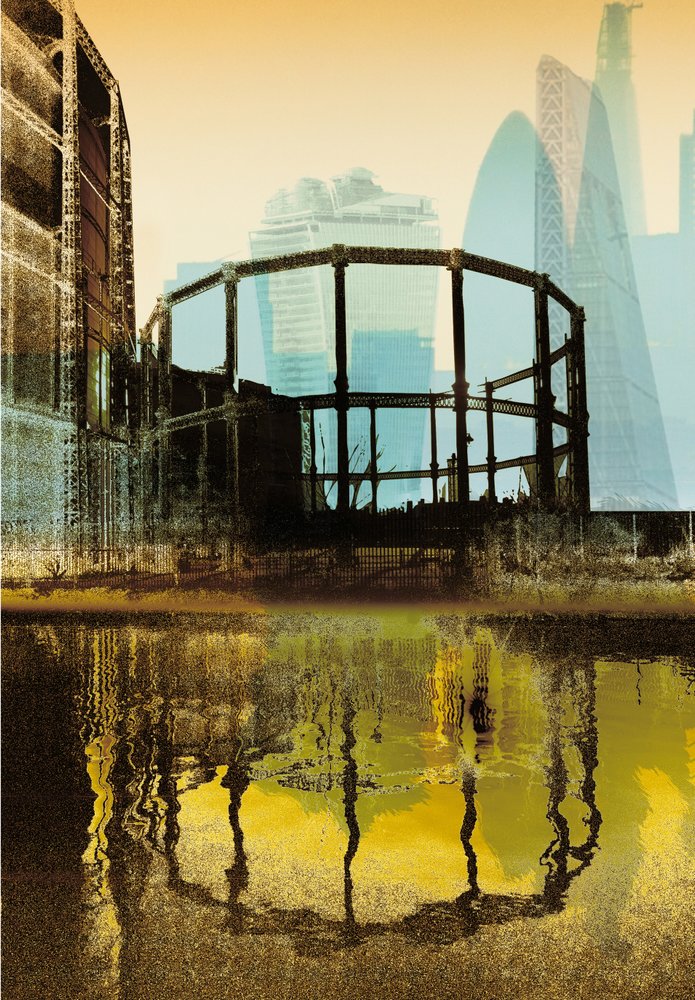 Plynojem Broadway, 2013 (sítotisk) od Martin Mossop