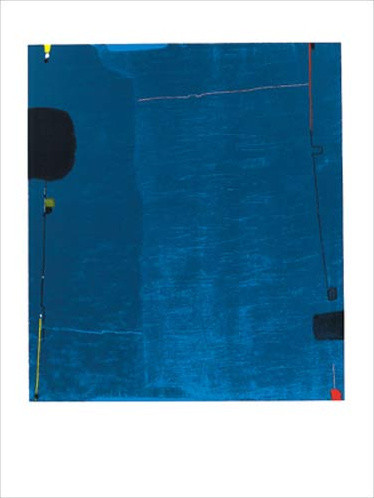 Modrý diptych, 1963, 90 × 70 cm od Max Ackermann