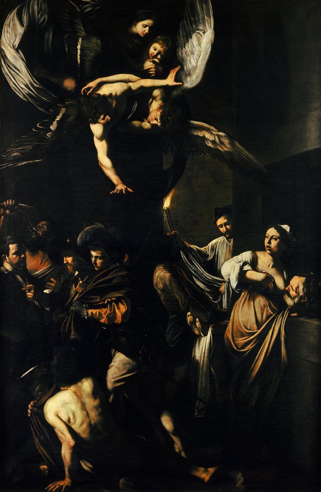 Sedm skutků milosrdenství od Michelangelo Merisi Caravaggio