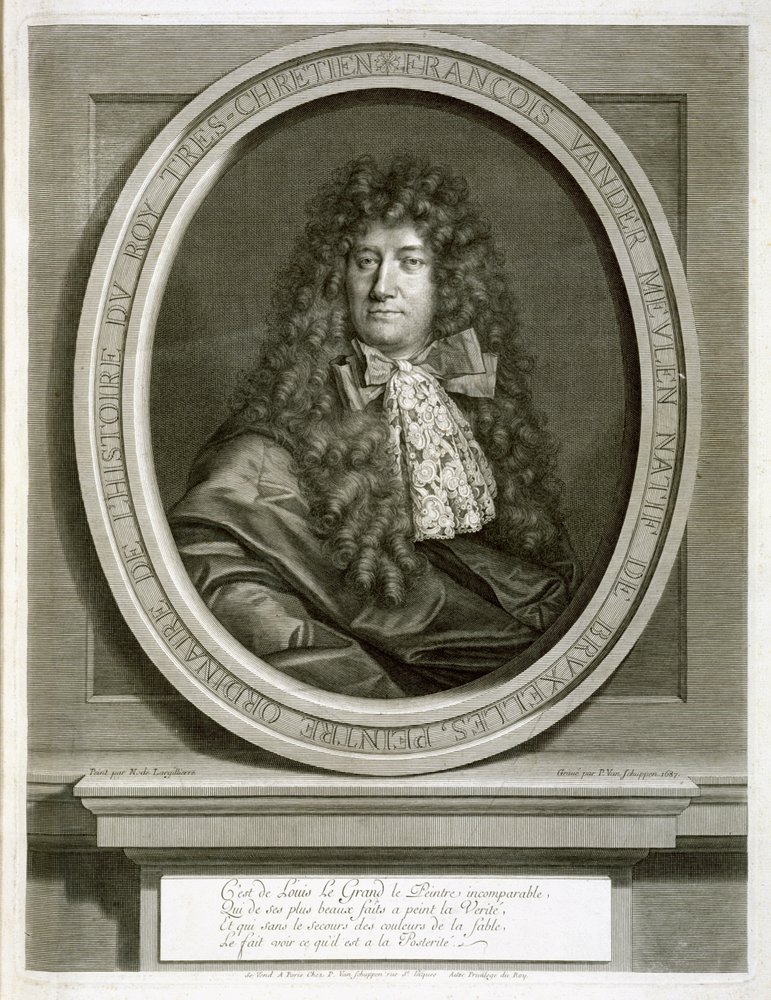 Adam Frans van der Meulen, vyryl Pierre Louis van Schuppen (1627-1702) 1687 od Nicolas de Largillière