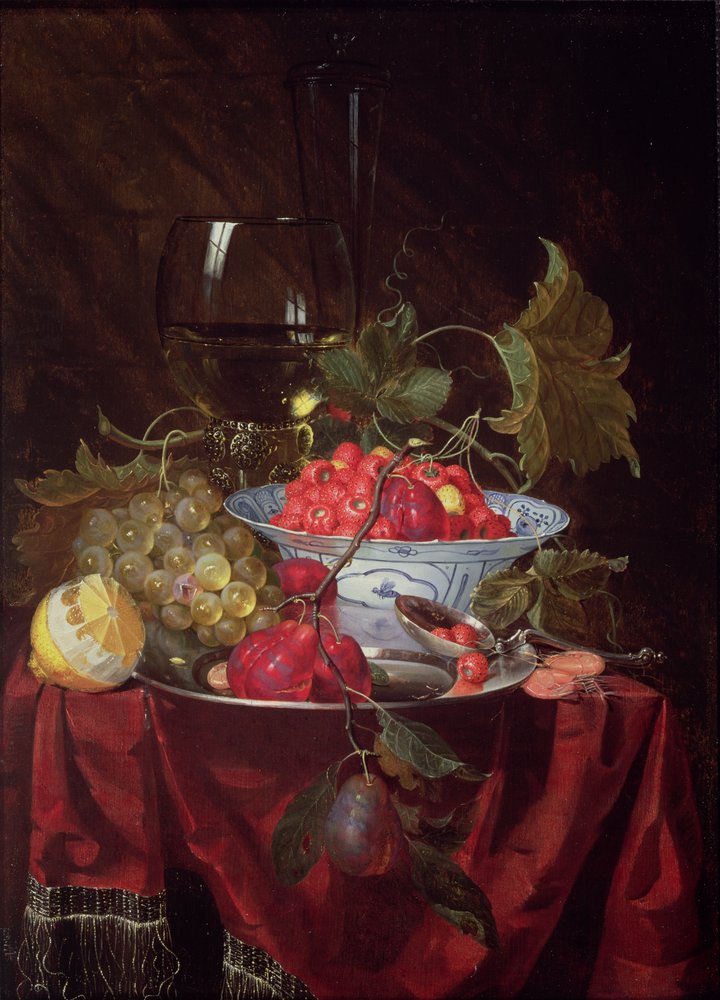 A Still life of Fruit, 1660 (panel) | Nicolaes Van Gelder