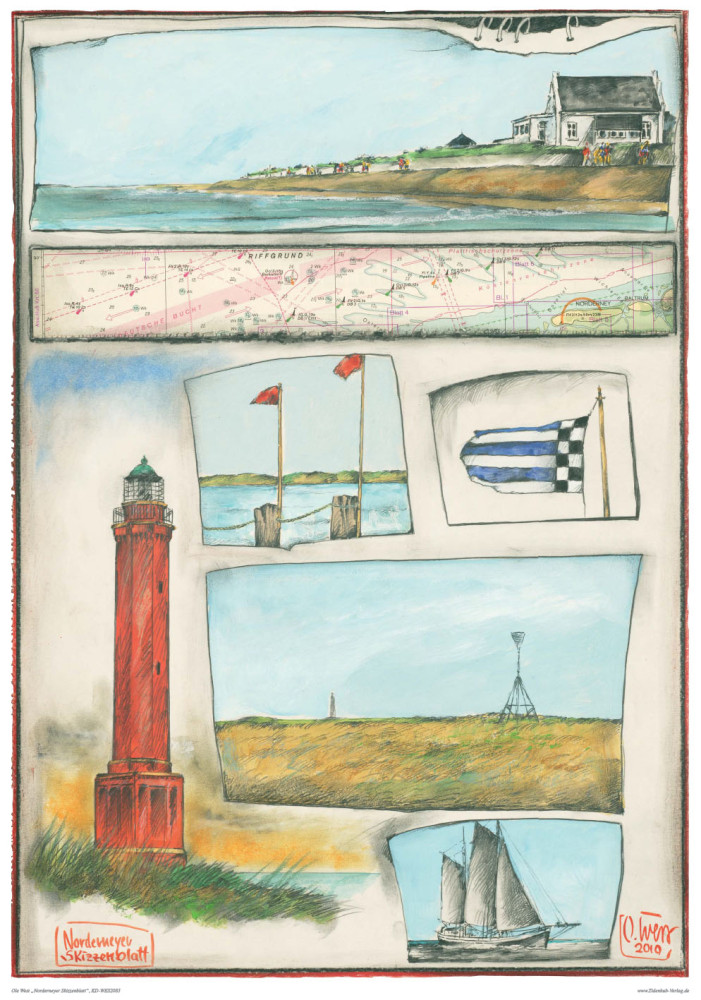Skicářský list z Norderney (Norderney) od Ole West