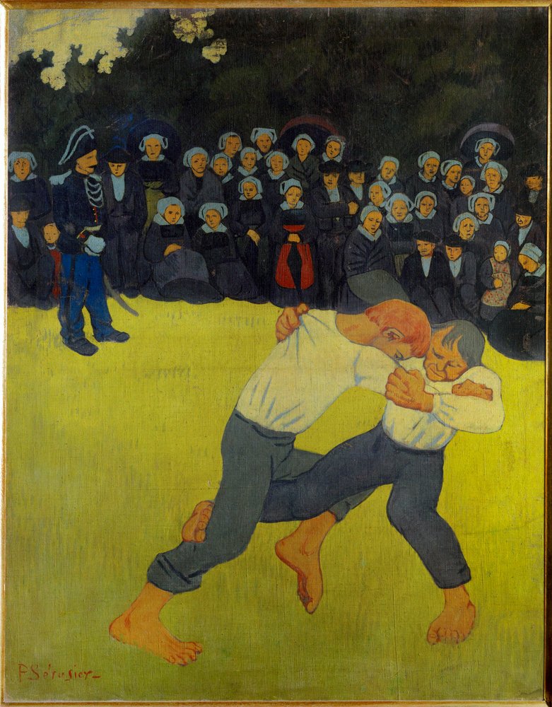 La lutte Bretonne (malba na plátně) od Paul Serusier
