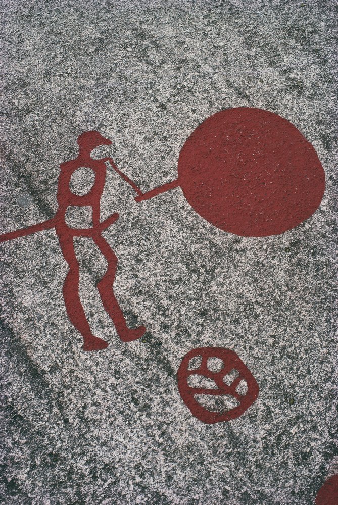 Skalní rytiny v Tanumu (Tanumshede), detailní záběr od Prehistoric Prehistoric