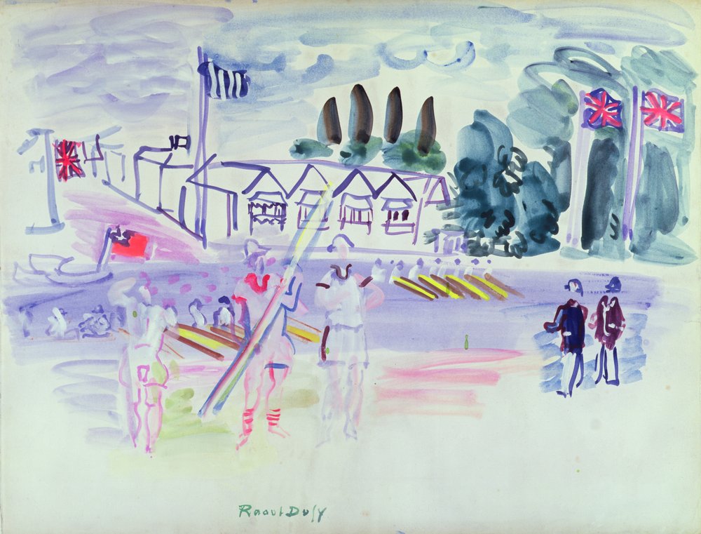 Regata v Henley (akvarel na papíře) od Raoul Dufy