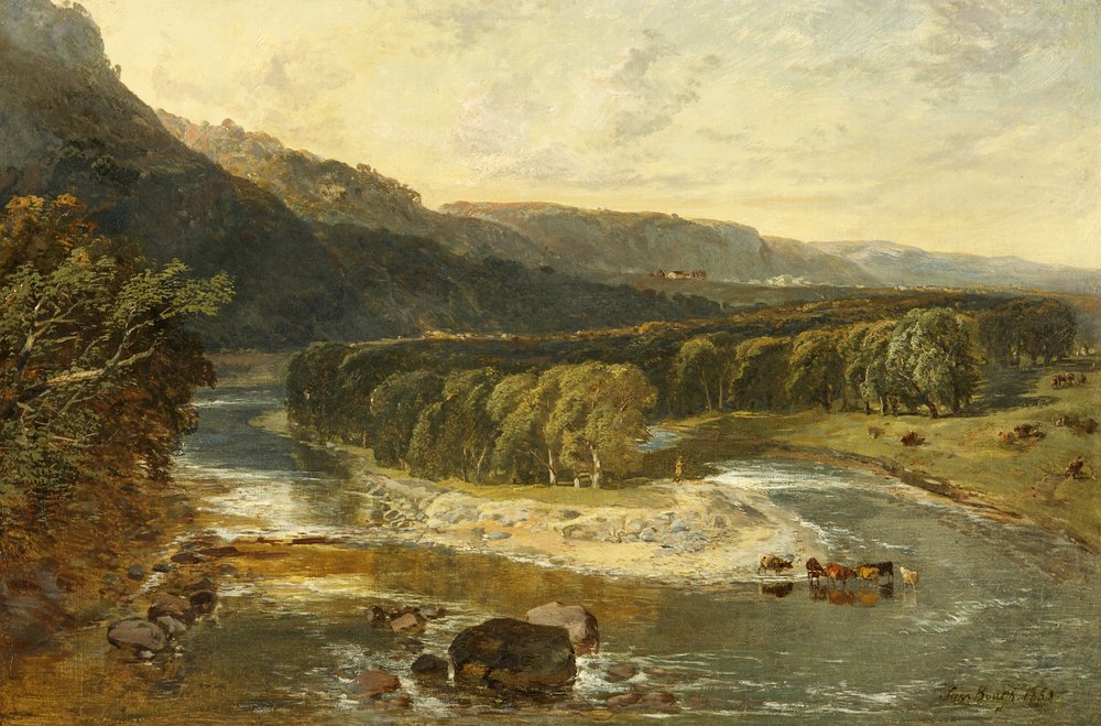 Ohyb řeky, 1858 od Samuel Bough