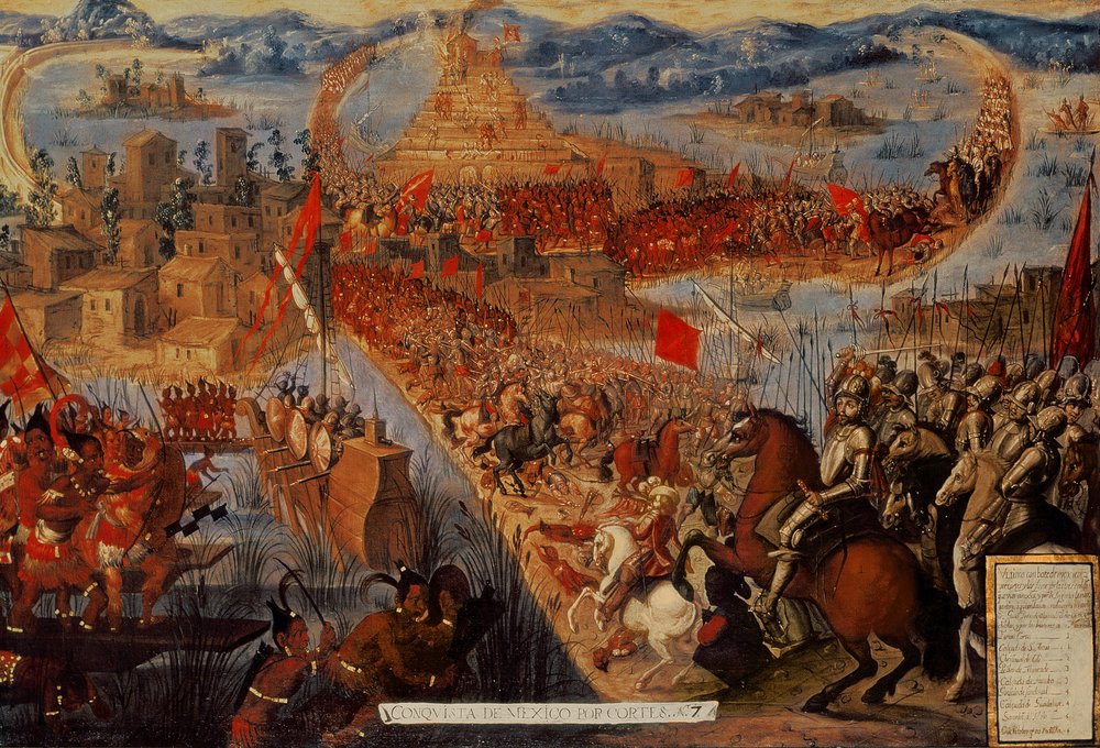 Dobytí Tenochtitlanu, ze série „Dobytí Mexika“ od Spanish School