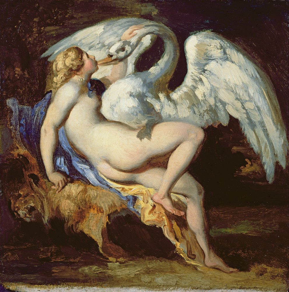 Léda a labuť od Theodore Gericault
