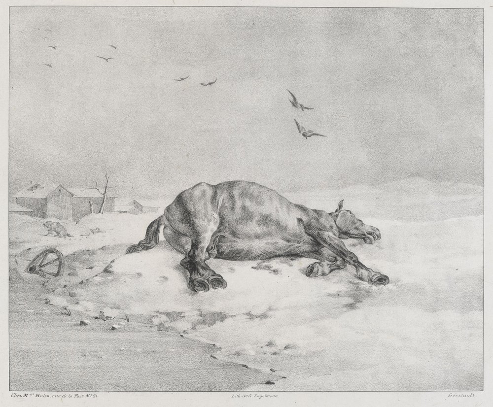Mrtvý kůň (The Dead Horse) od Theodore Gericault