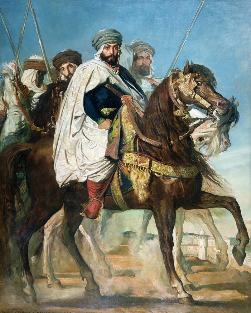 Ali Ben Ahmed, poslední chalífa Konstantiny, se svým doprovodem za Konstantinou, 1845 od Théodore Chassériau