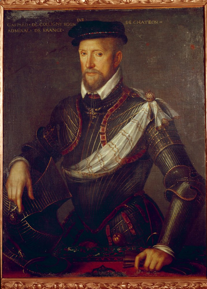 Portrét admirála Gasparda de Coligny (1519-1572) Anonymní obraz. Paříž 16. století, Muzeum protestantismu od Unknown artist