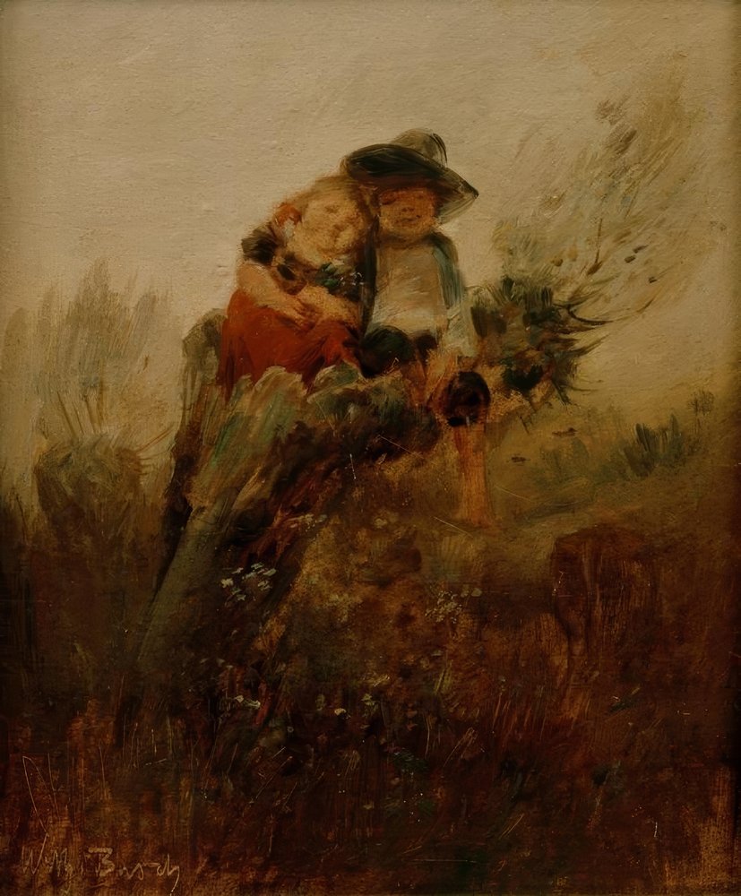 Děti na vrbovém pařezu (sourozenci) od Wilhelm Busch