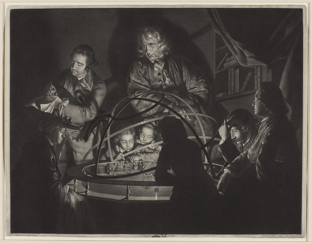 Filozof přednášející v Orrery po Josephu Wrightovi z Derby (1734-97) od William Pether