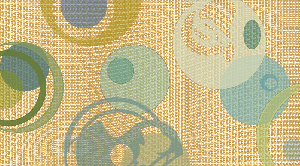 Překrývající se abstraktní kruhy od Alejandra Winkhaus