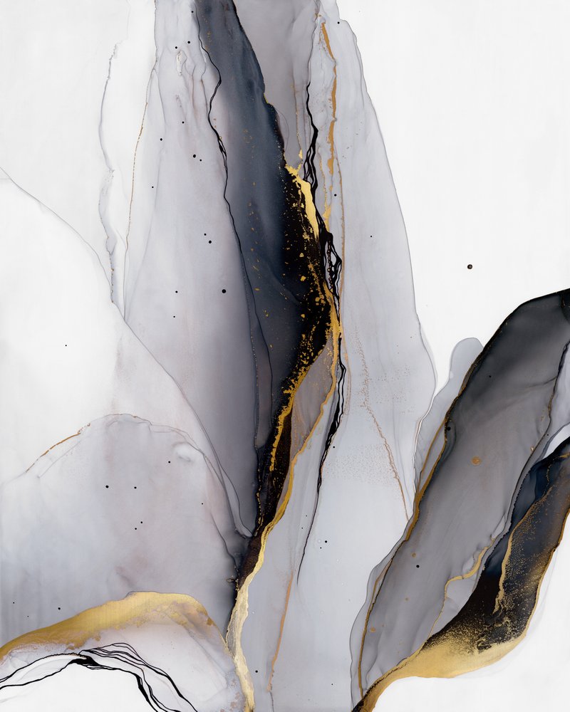 Elegantní zlatá a šedá vlna od Alevtina Shelest