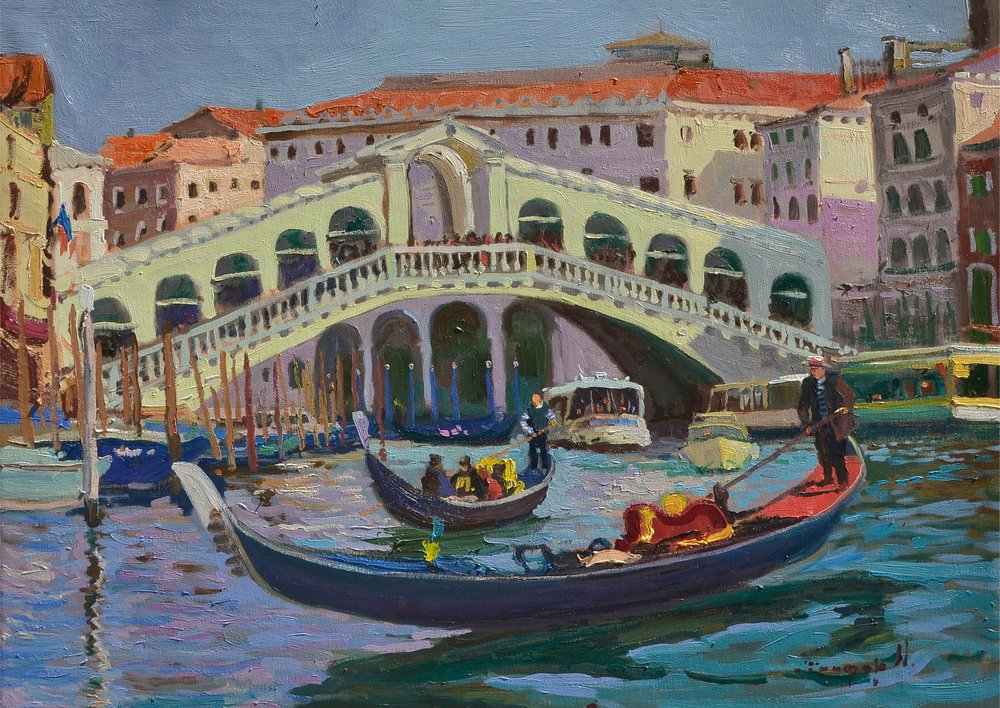 Benátky – most Rialto – gondoly od Alexander Shandor