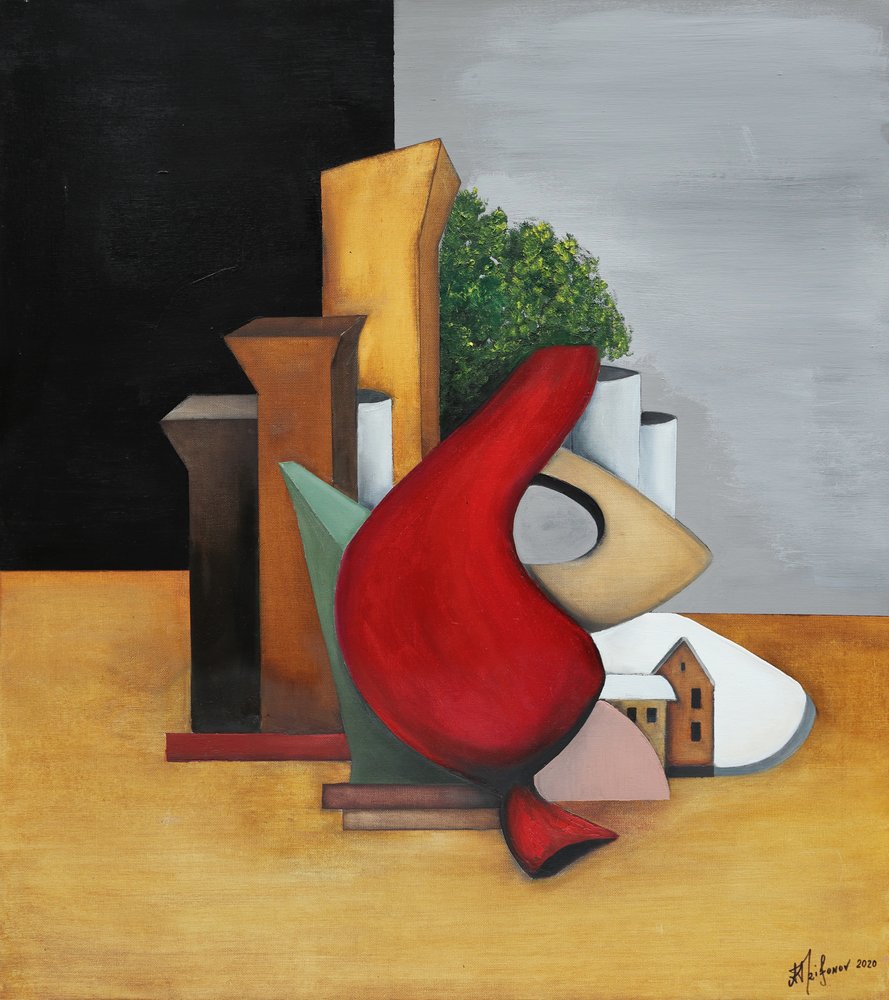 Červené geometrické město od Alexander Trifonov