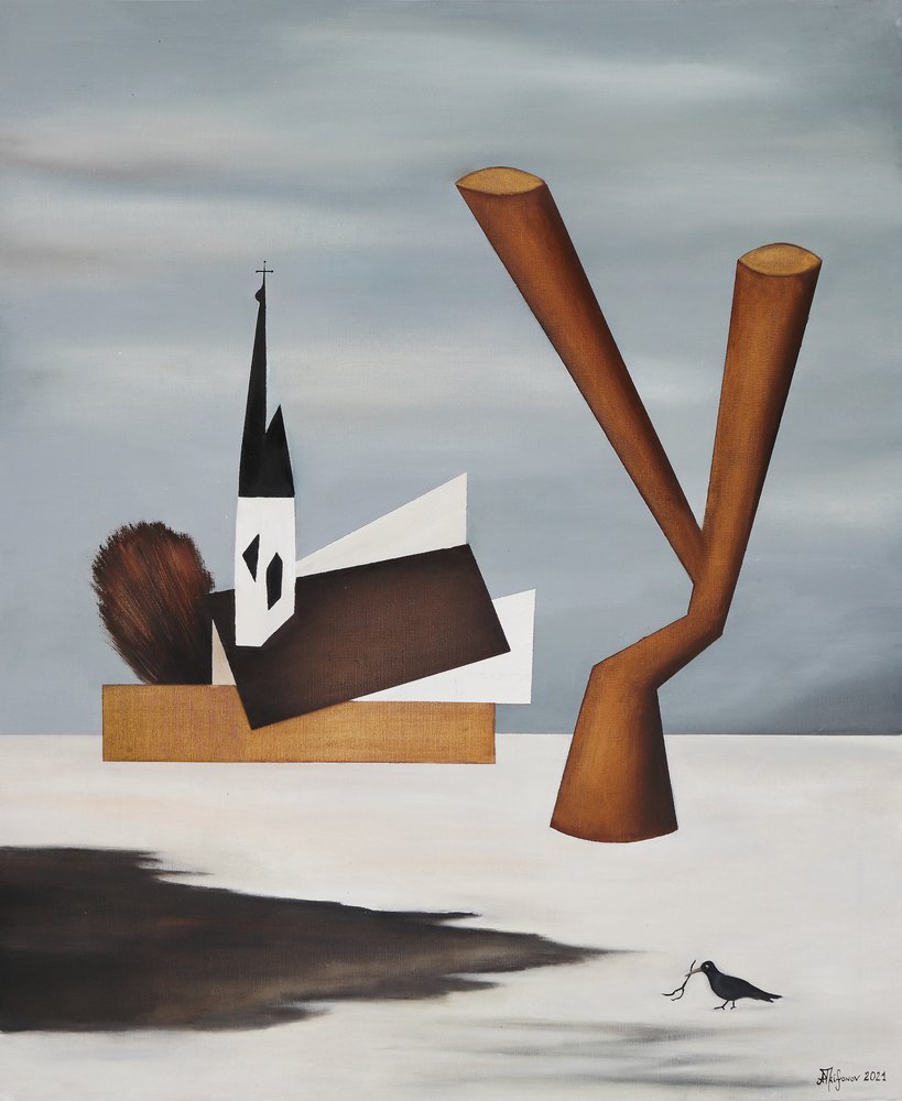 Surrealistická církevní krajina od Alexander Trifonov