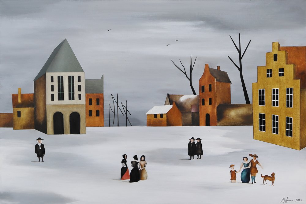 Zimní vesnické setkání od Alexander Trifonov