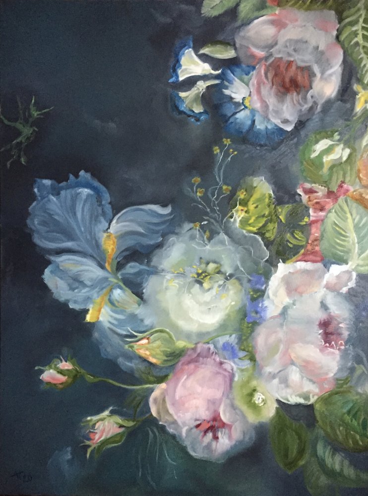 Tmavá květinová kytice od Alexandra Higgins