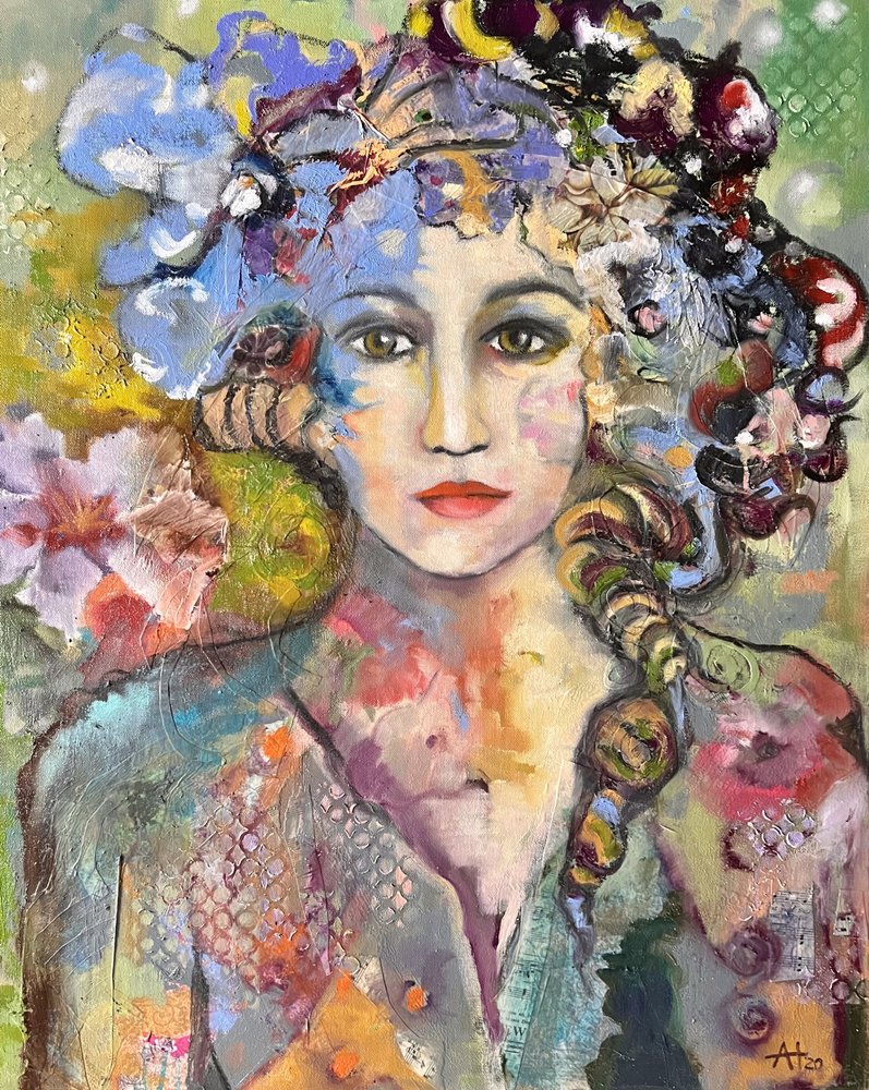 Živý květinový portrét od Alexandra Higgins