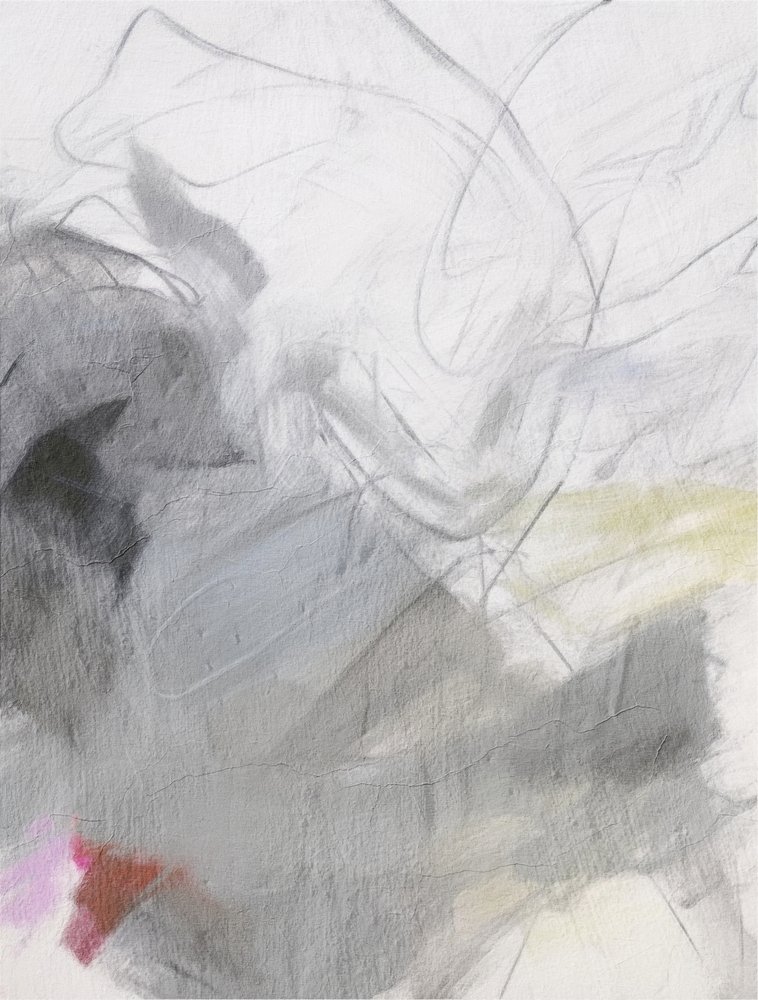 Současná abstraktní malba s plynulými tvary od Alma