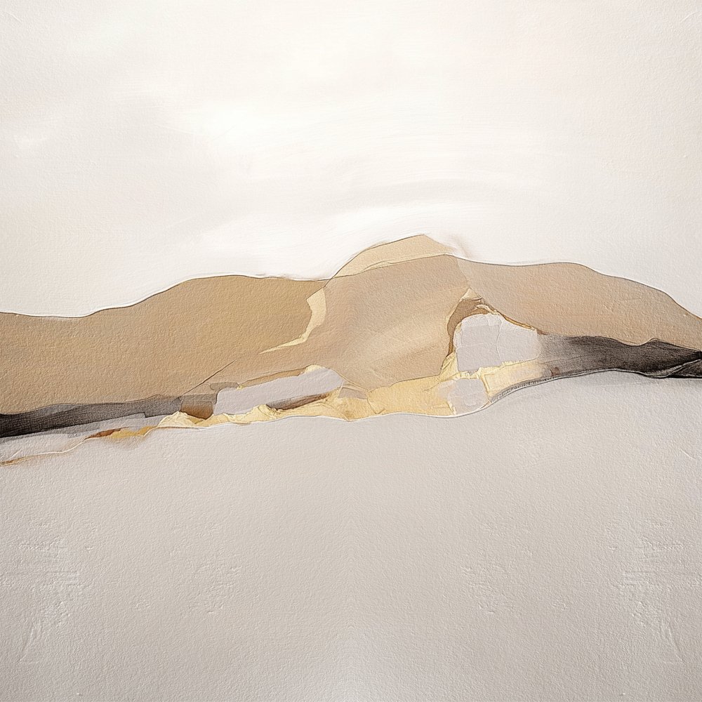 Zlatá abstraktní krajina od Alma