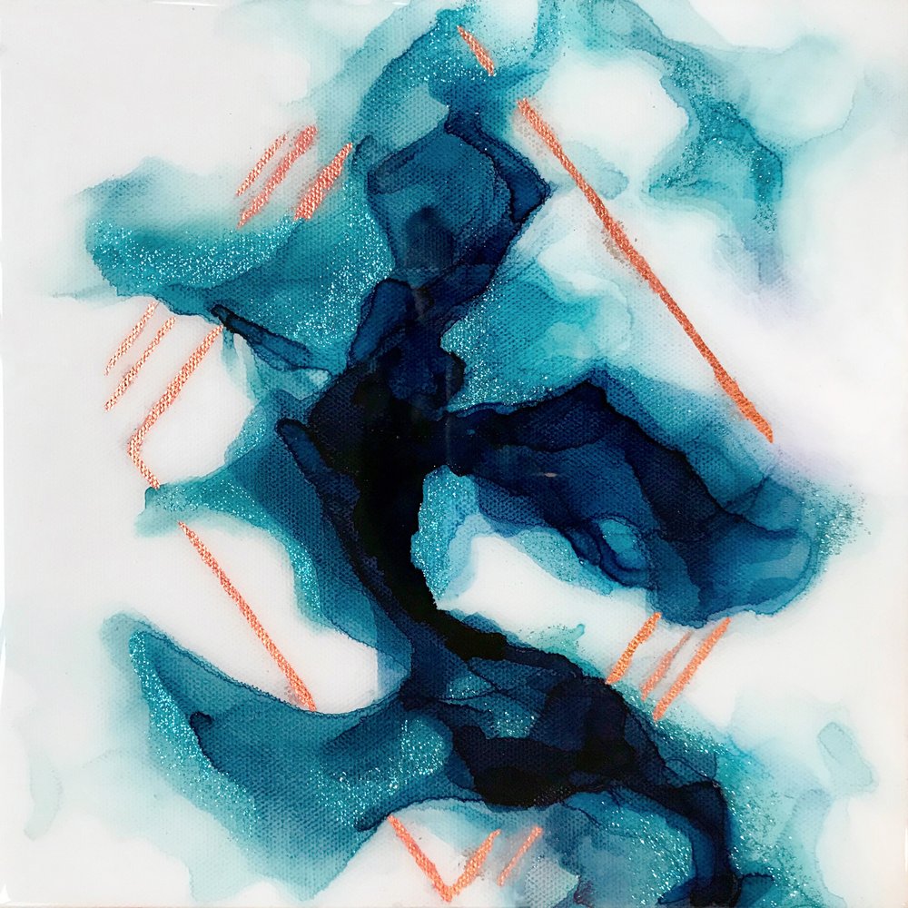 Hluboká tyrkysová s měděnými odlesky od Alyson Storms