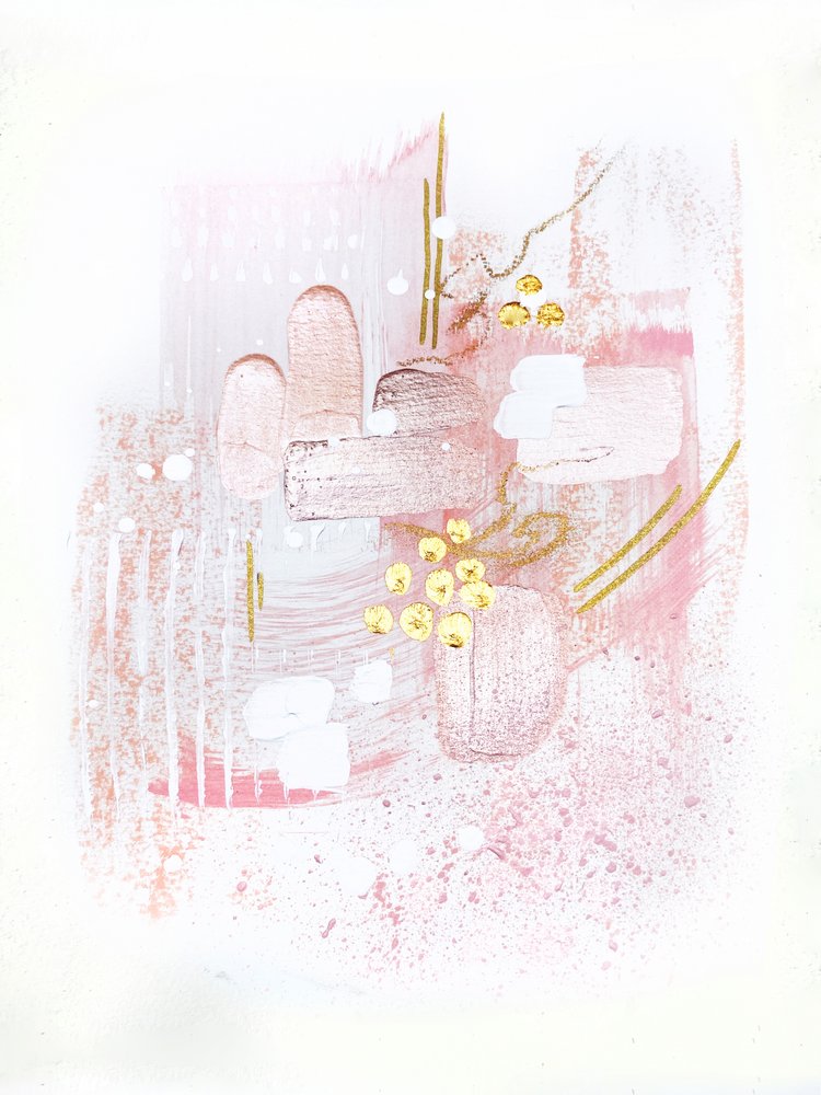 Jemná abstrakce v odstínech růžové od Alyson Storms