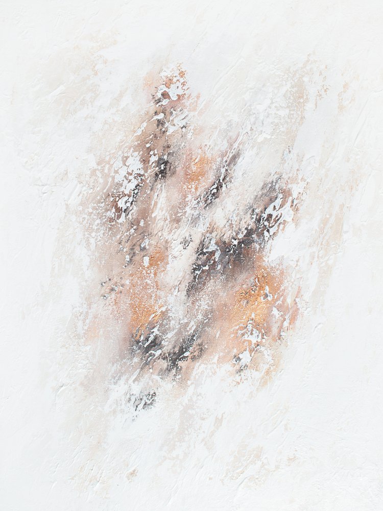 Texturovaný abstraktní zlatý proud od Alyson Storms