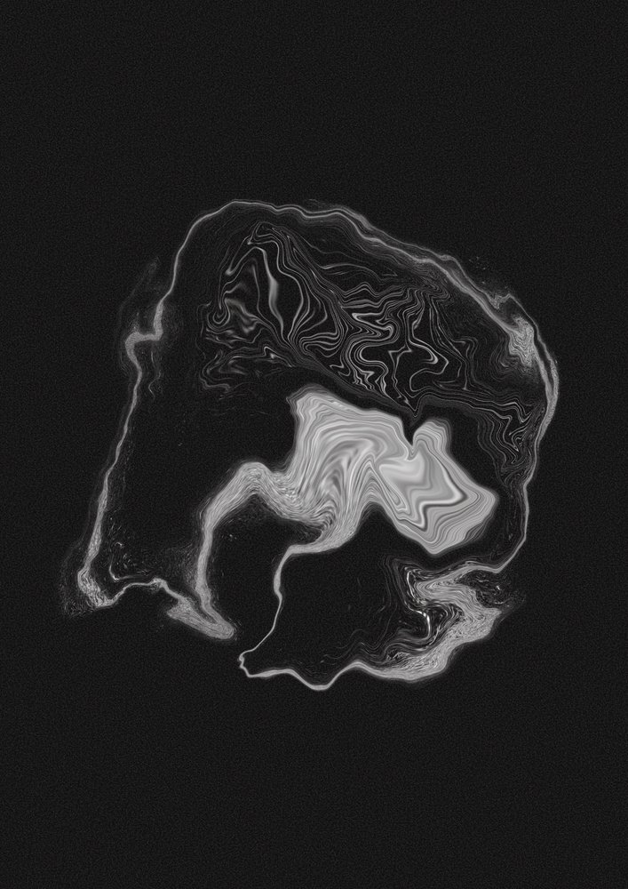 Dynamický šedý vír od Amy Louise Baker