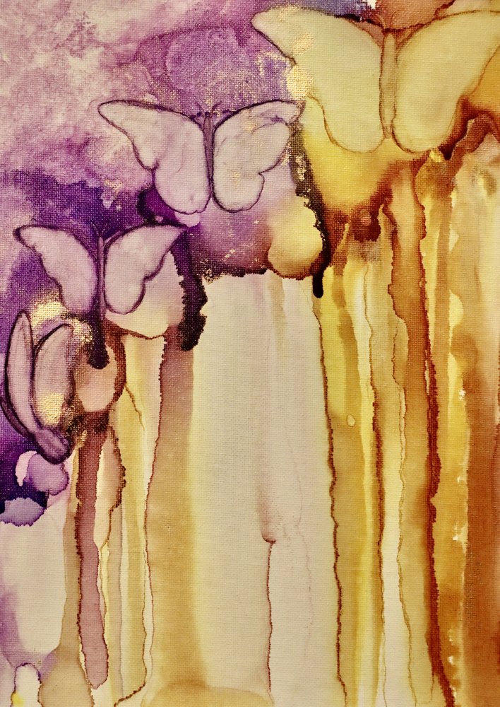 Tekuté zlaté motýly od Amy Tieman