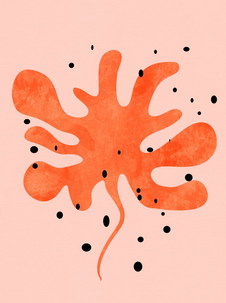 Kopie akvarelu Miro Shapes od Ana Rut Bre