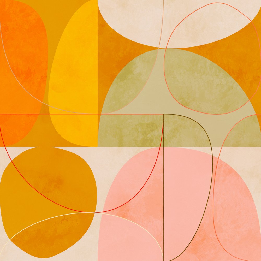 Jarní odstín žluté barvy „Curry Yellow“ ve stylu poloviny století 2 od Ana Rut Bre